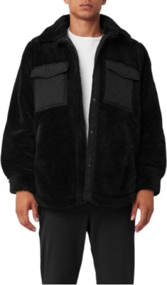 (CN) Бомбер унисекс Alo Yoga Velvet feel Coat, Чёрный (S)