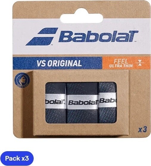 (EU) Овергрип для ракетки Babolat Vs Original, Черный/Синий (3 шт)