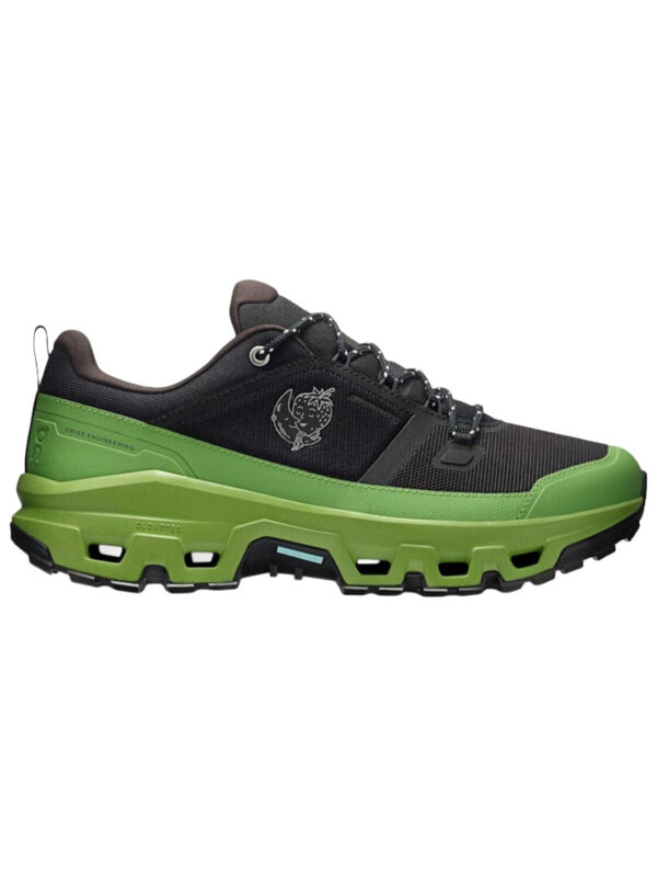 On Cloudrock Waterproof Low top Hiking Shoes Men's Black Green