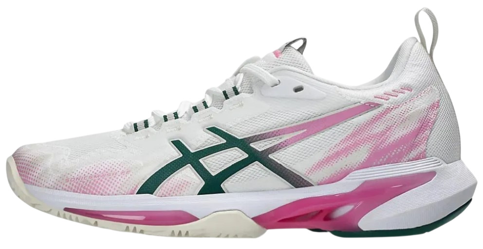 Кроссовки для падела женские Asics SONICSMASH FF (W), Белый/Розовый/Зеленый (р.37.5)
