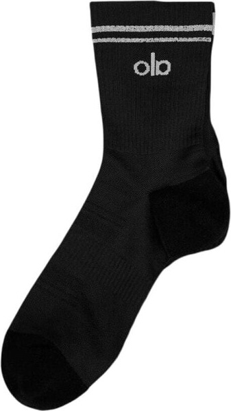(CN) Носки унисекс Alo Yoga UNISEX HALF CREW (1 пара), Чёрные (S)