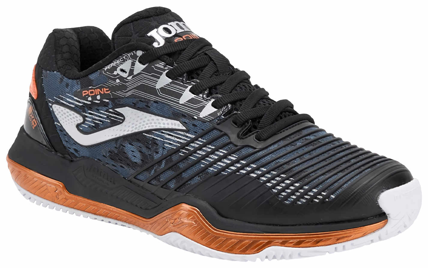 Кроссовки мужские Joma Point Men, Чёрные/Оранжевые (р. 46)