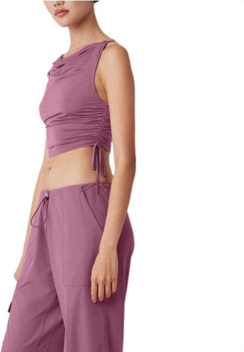(CN) Топ женский Alo Yoga Tank Tops Crew Neck, Фиолетовый (S)