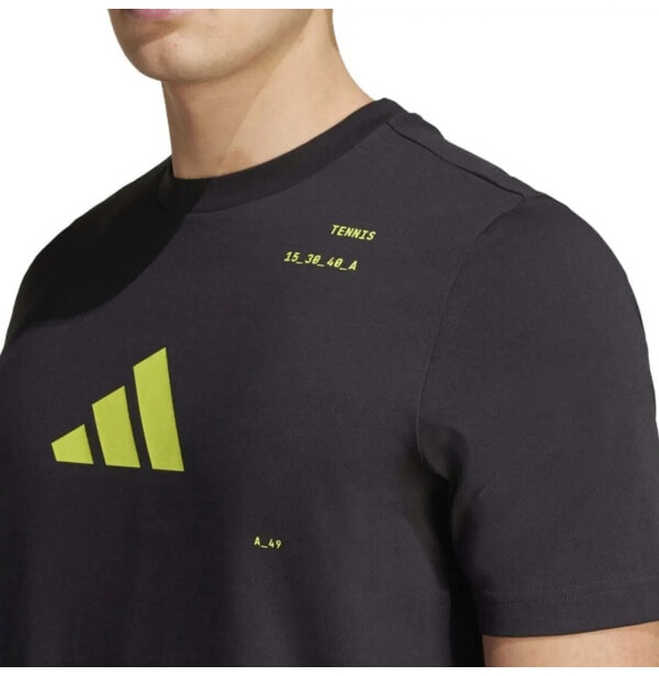 (EU) Футболка мужская Adidas с графическим принтом KME04, Чёрная (S)
