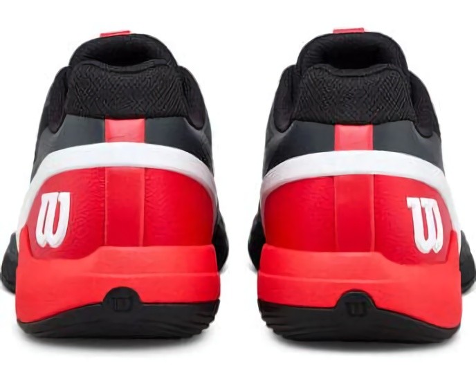 (EU) Кроссовки мужские Wilson Rush Pro 5 Padel Black/Red Wrs338750, Чёрные (р. 46 2/3)