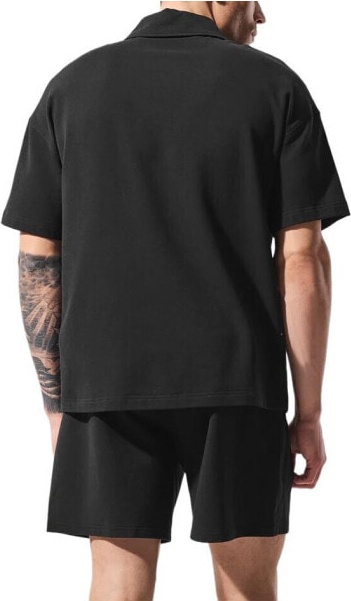 (CN) Поло мужское для спорта Alo Yoga Double Take Polo Shirt Men's, Чёрную (XL)