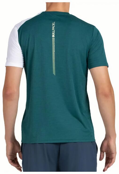 (EU) Футболка мужская Bullpadel Llico с коротким рукавом, Изумрудная (L)