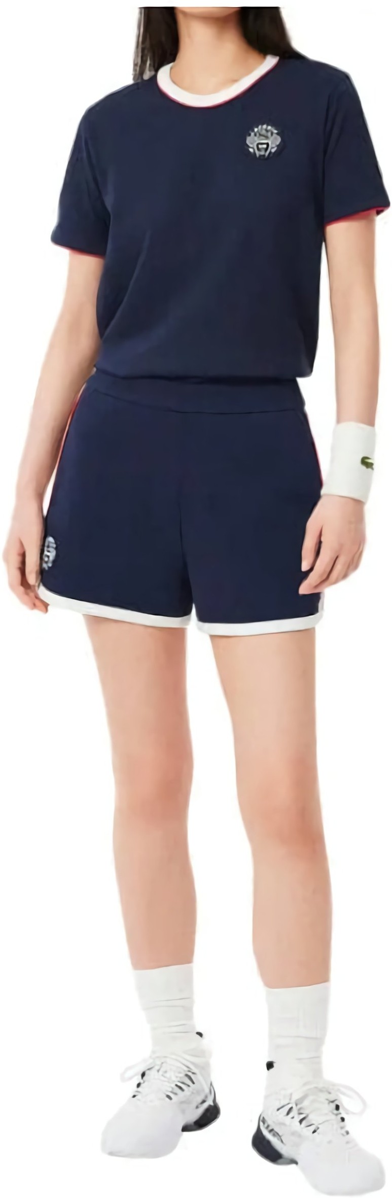 (EU) Футболка женская Lacoste Heritage, Синяя (р. 38)