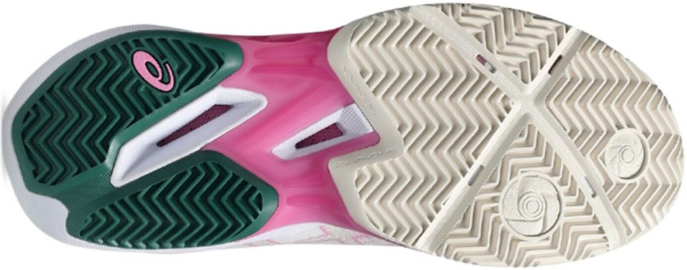 Кроссовки для падела женские Asics SONICSMASH FF (W), Белый/Розовый/Зеленый (р.37.5)