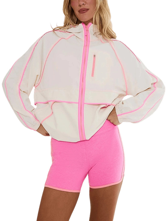 Куртка женская Beach Riot Mel Jacket W, Белая/Розовая (S)