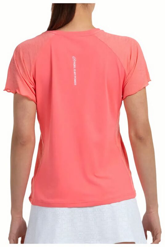 (EU) Футболка женская Bullpadel Dedale с коротким рукавом, Розовая (S)