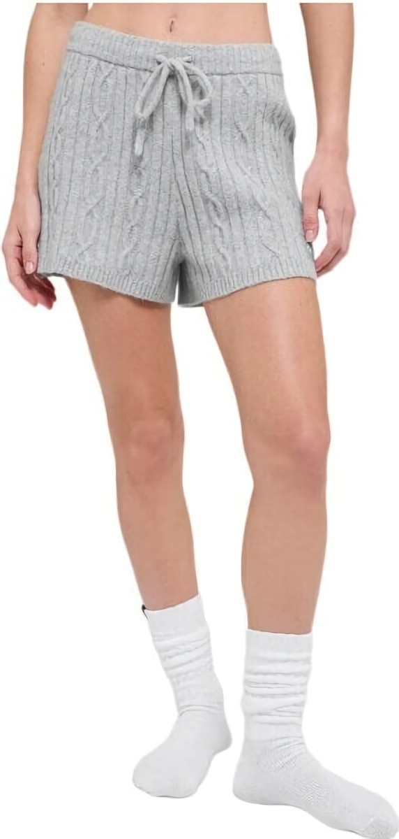 (CN) Шорты женские Alo Yoga Cable Knit, Серые (XXS)