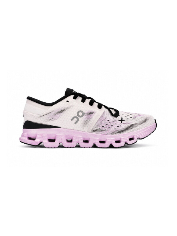 On Cloud X4 Running Shoes Unisex Low Top Black/White/Gray/Purple