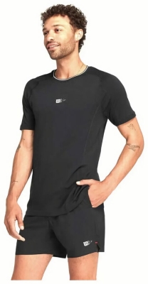 (EU) Футболка мужская Wilson Series Seamless Crew 2.0, Чёрная (L)