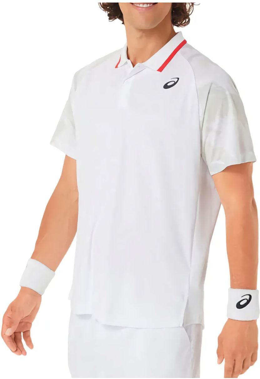(EU) Поло мужское Asics Court Graphic 2041A252, Белое (S)