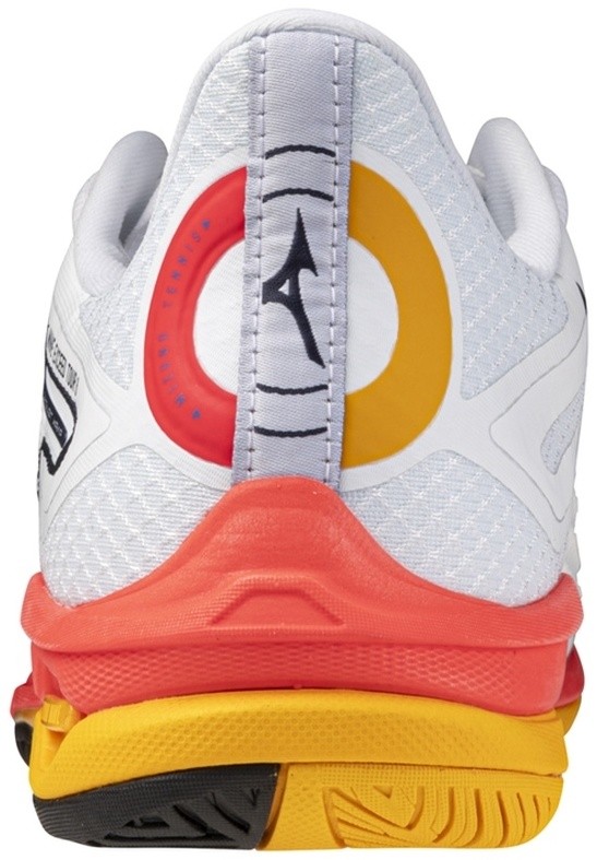 Кроссовки мужские Mizuno Wave Exceed Tour 6 AC, Белый/Красный/Чёрный, с технологией Mizuno Wave (р. 44)
