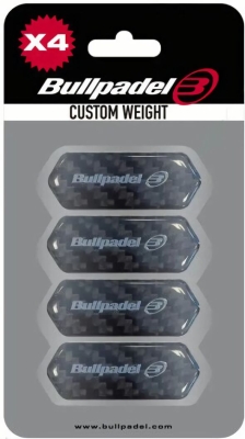 (EU) Защита обода для ракетки Bullpadel, Черная (4 шт)