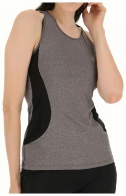(EU) Майка женская Lotto Run Fit T-shirt W Tank Mel 217383, Чёрная (XL)