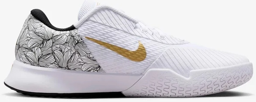 Кроссовки мужские Nike Air Zoom Vapor Pro 2, Белый/Серый/Золотой, с технологией Air Zoom, для твердого покрытия (р. 44,5)