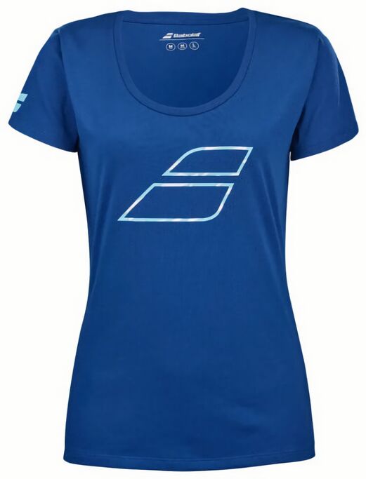(EU) Футболка женская Babolat Exs Flag, Синяя (XS)
