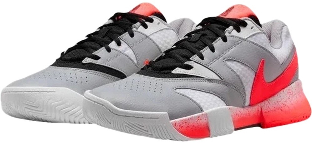 Кроссовки мужские Nike Court Vapor Lite 4 HC, Серый/Красный (р. 29)