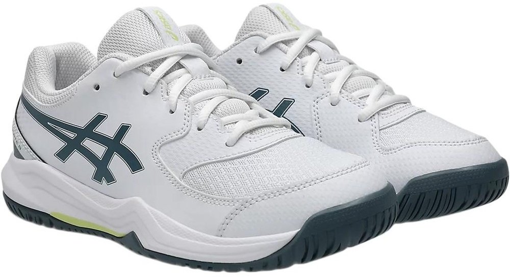 Кроссовки для мальчиков Asics GEL-DEDICATE 8 GS, Белые/Темно-зеленые, с технологией GEL (р. 35)