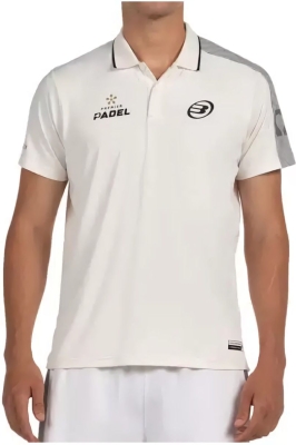 (EU) Поло мужское Bullpadel Patron, Бежевое (2XL)