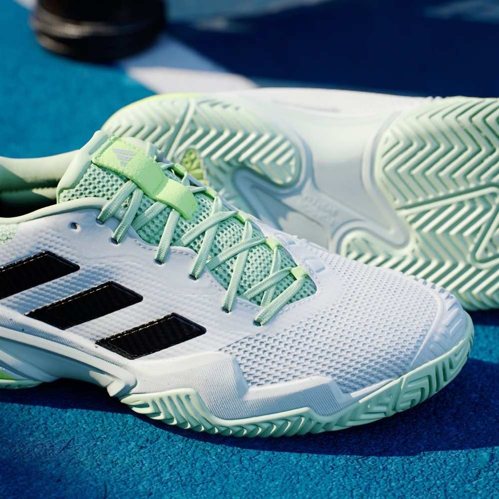 Кроссовки мужские Adidas Barricade 13, Белый/Зеленый/Черный, с системой Torsion (р. 43)