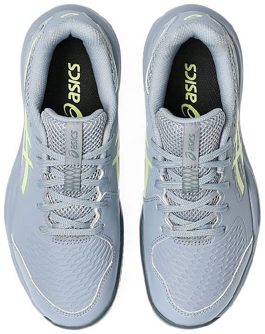 Кроссовки мужские Asics Gel-Resolution X GS CLAY, Серые/Салатовые (р. 32,5)