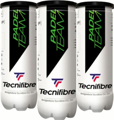 (EU) Мячи для падел тенниса Tecnifibre Padel Team, 3 банки (3 шт в банке)