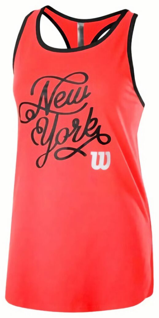 (EU) Майка мужская Wilson Nyc Calligraphy Tech Fiery, Оранжевая (XL)