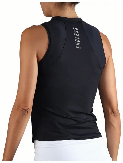 (EU) Поло женское Endless Glam, Чёрное (M)