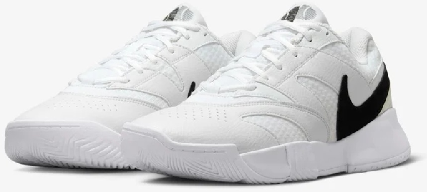 Кроссовки мужские Nike Court Vapor Lite 4, Белые/Чёрные, для твёрдых кортов (р. 41,5)