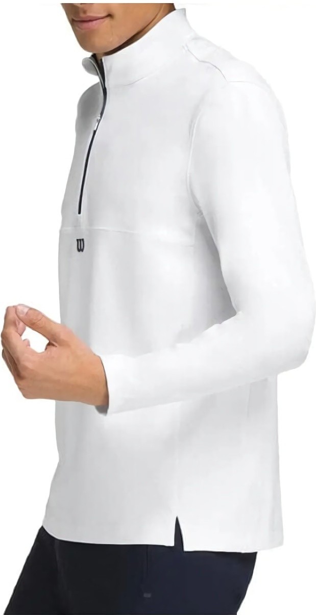 (EU) Ветровка мужская Wilson Elevate Performance Half Zip, Белая (2XL)