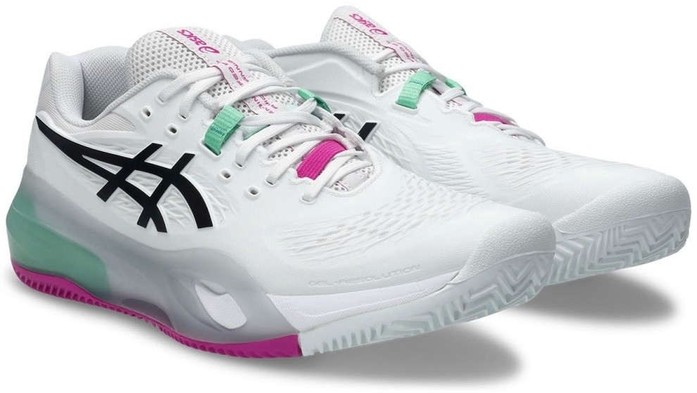 Кроссовки унисекс Asics Gel-Resolution X Clay, Белые/Чёрные, для грунтового корта (р. 28,5)