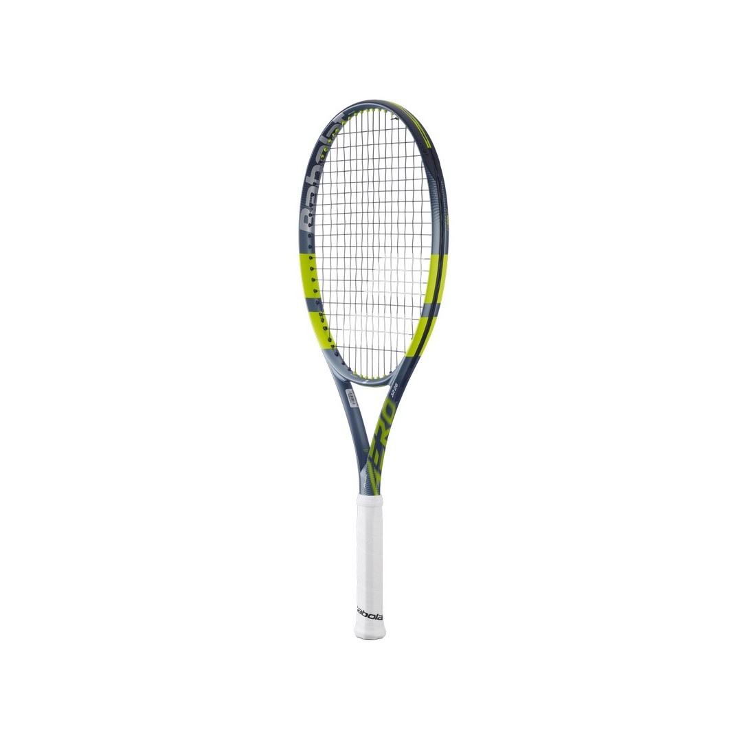 Ракетка для тенниса Babolat Pure Aero Junior 26 CV, ручка 00, Серая/Жёлтая/Белая