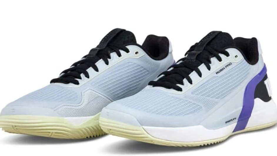 (EU) Кроссовки мужские Wilson Rush Pro 5 Padel Grey/Yellow Wrs338760, Серые (р. 44)