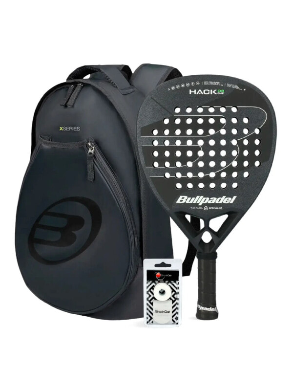Набор для падел-тенниса BULLPADEL Hack 03 + Bag Tour Black