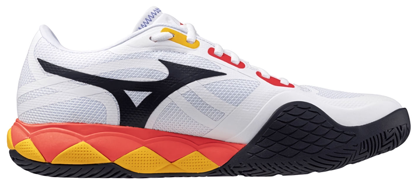 Кроссовки мужские Mizuno Wave Enforce Tour 2, Белые/Синие/Коралловые (р. EUR 40.5)