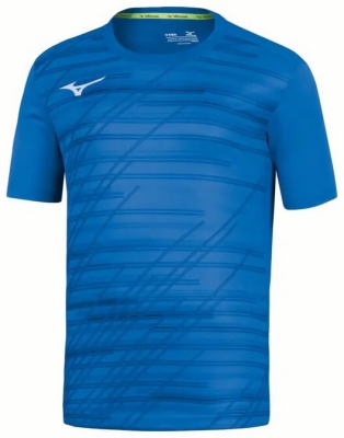 (EU) Футболка мужская Mizuno Chiba, Королевский Голубой (L)