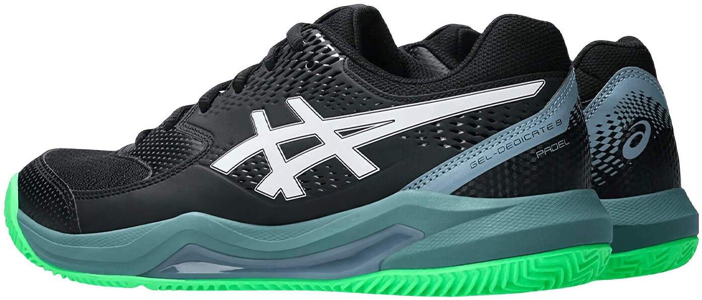Кроссовки мужские Asics Gel-Dedicate 8, Черный/Зеленый (EUR 42.5)
