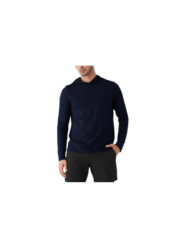 (CN) Лонгслив женский Alo Yoga Conquer Reform Long Sleeve With Hood с капюшоном, Синий (L)