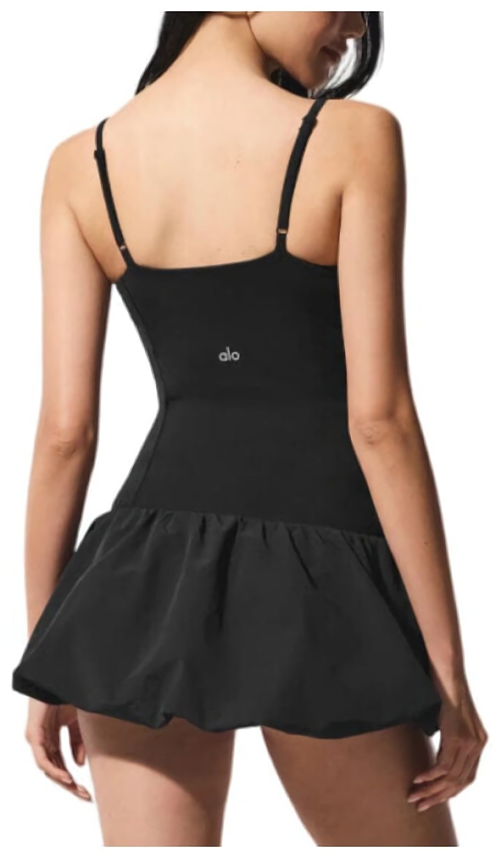 (CN) Платье женское Alo Yoga Alosoft Break Point Tennis, Чёрное (M)