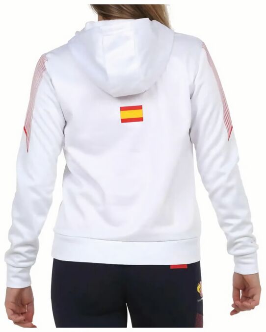 (EU) Толстовка женская Bullpadel Evoca с капюшоном, Белая (XS)