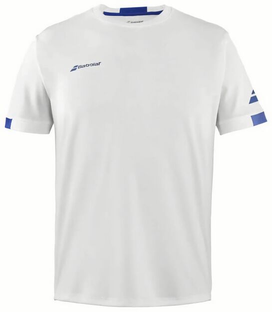 (EU) Футболка для мальчиков С Круглым Вырезом Babolat Play, Белая (S/M)