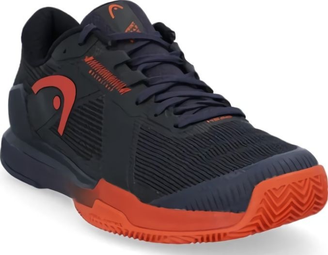 (EU) Кроссовки мужские Head Sprint Pro 4.0 Clay Wide Navy/Red 273935, Чёрные (р. 44)