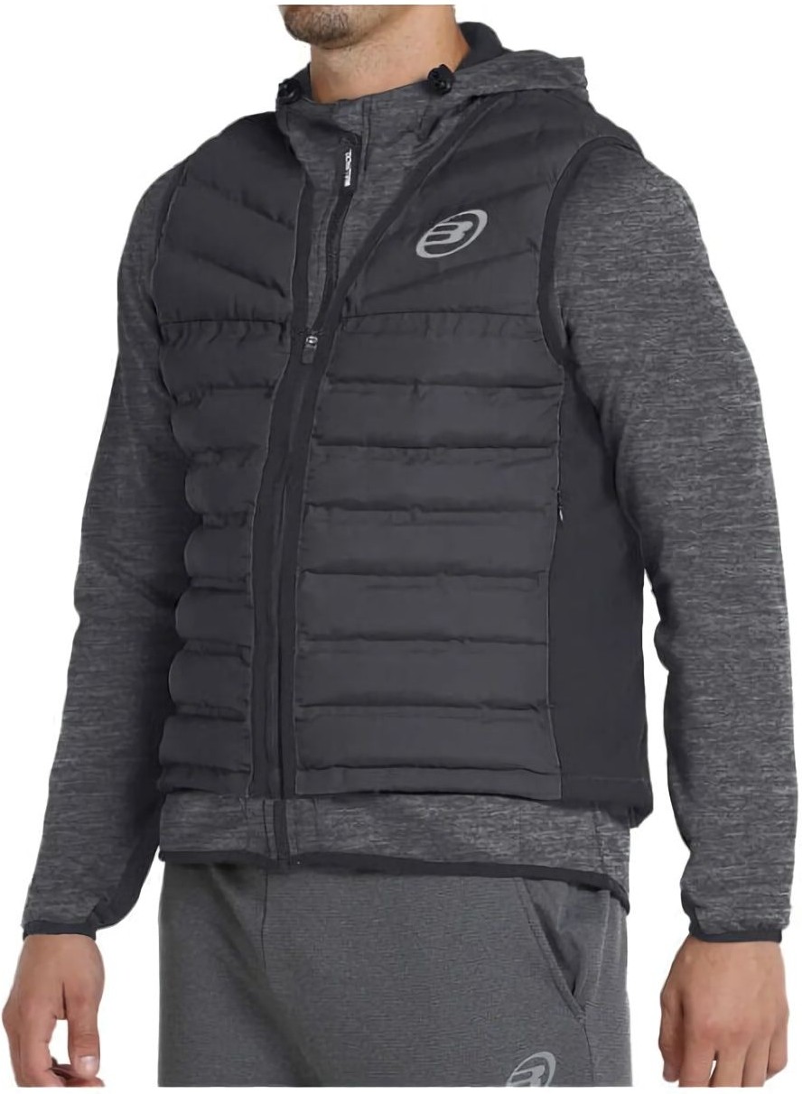 (EU) Ветровка мужская Bullpadel Boque Anorack Parka, Чёрная (S)