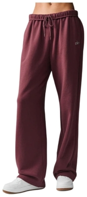 (CN) Штаны унисекс Alo Yoga Accolade Straight Leg Sweatpant, Винные (XS)