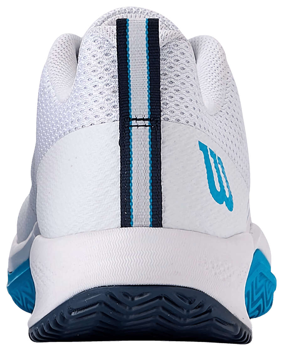 Кроссовки мужские Wilson Rush Pro Lite, Белые/Голубые/Тёмно-синие, с сетчатым верхом, для широкой стопы (р. EUR 46.7)