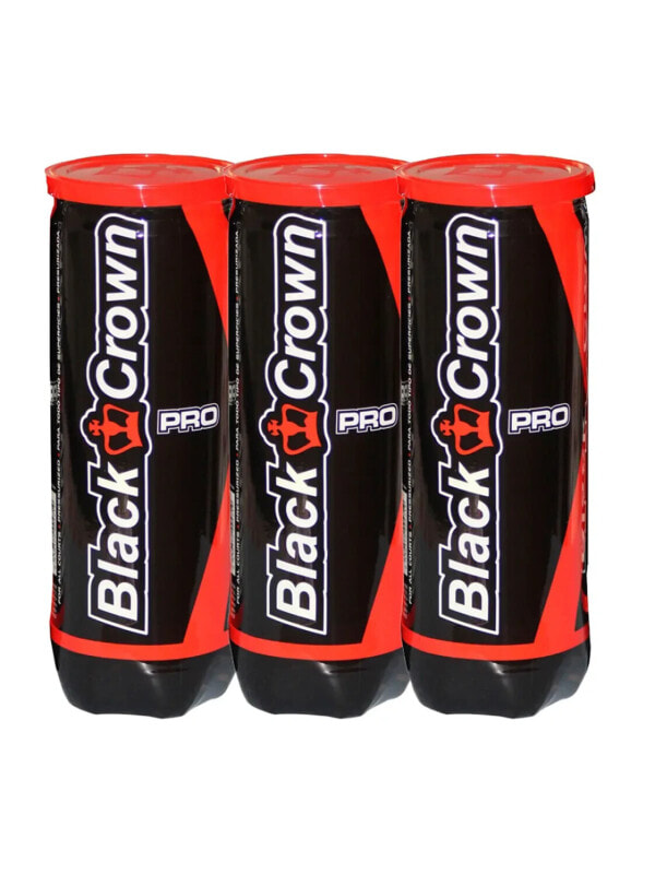 (EU) Мячи для падел тенниса Black Crown Pro, 3 банки (3 шт в банке)